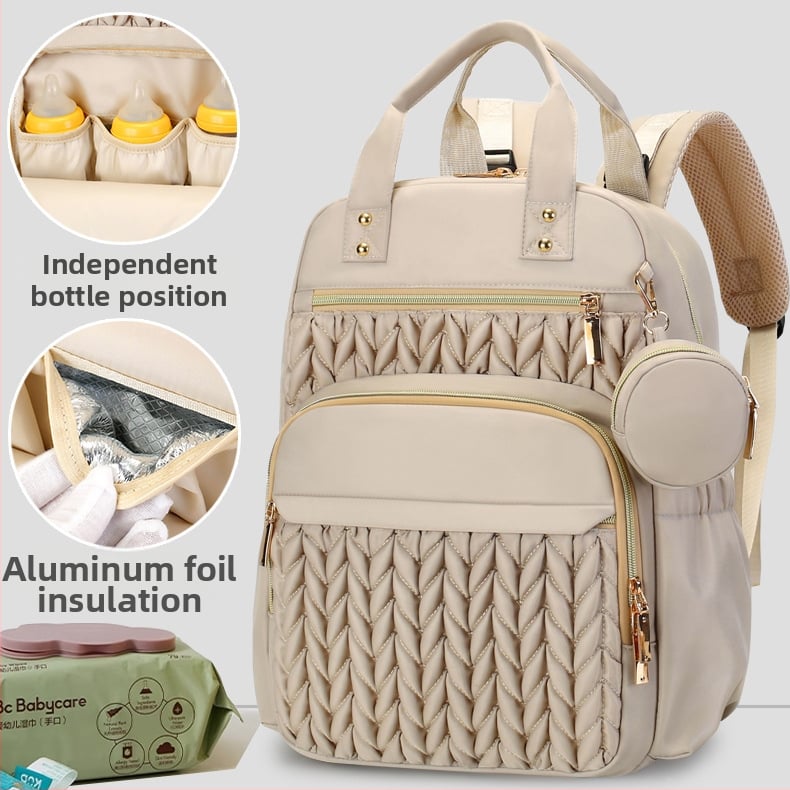 Majčinski ruksak od najlona, euro-američki retro stil, ultralagan, sklopiv, kaiš s zračnim jastučićem (9018)