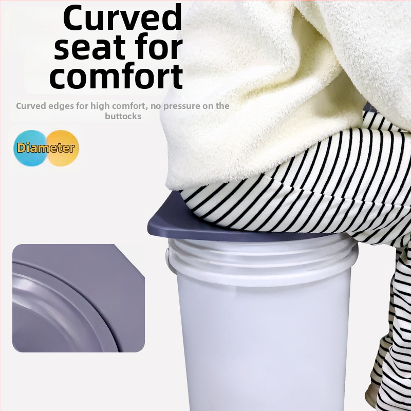 Universālais tualetes sēdekļa gredzens ar vāku, biezināts, pārnēsājams vecāka gadagājuma cilvēkiem • Materiāls: PP plāksne • Stils: standarta / mūsdienīgs / minimālisks • Izcelsme: Hebei