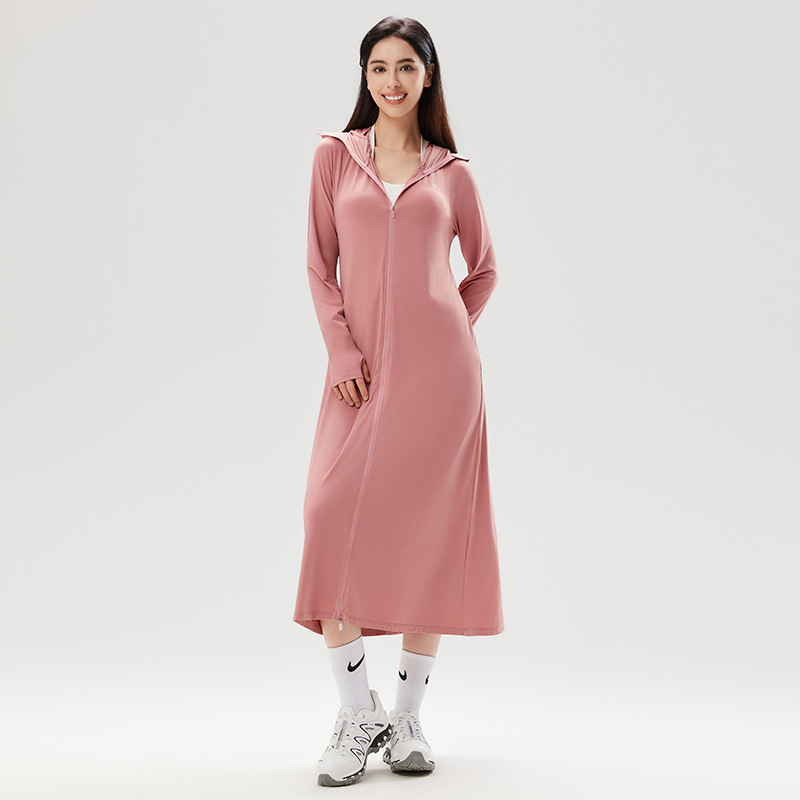 Nova ženska UV zaštita – duga kapuljača jakna od Ice Silk, prozračna ljetna vanjska jakna