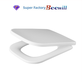 Toaletné sedátko z živice urea-formaldehyd s pomalým spúšťaním, nastaviteľná vzdialenosť otvorov 155±20 mm, modely U102/187/193/101/104/197/117/CR101/106/102/103