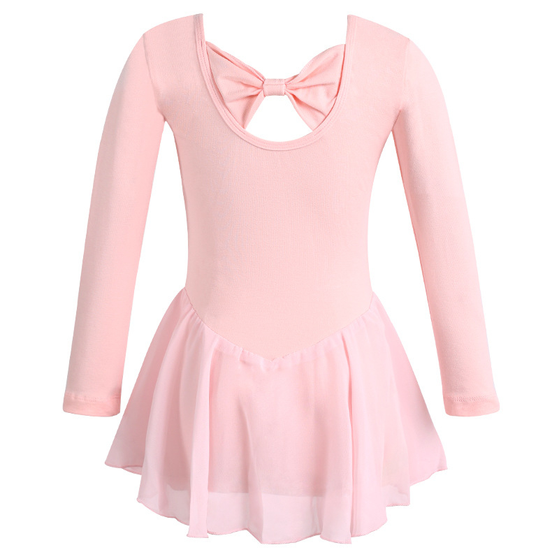 Fitdance Детска балетна рокля за момичета, памучна тъкан с къс ръкав, мека обработка на плат, сладък стил, за деца 3–8 години