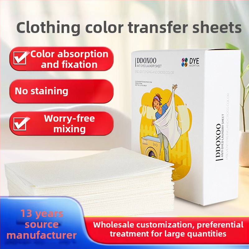 DDOXOO Lístky na zabránenie transferu farieb pri praní – Film na pohlcovanie farieb pre domáce práčko