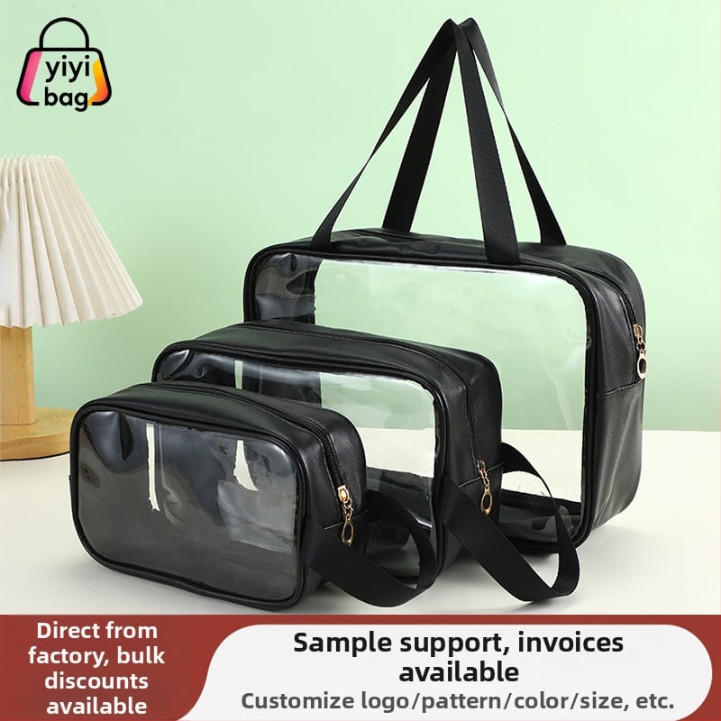 Make-up taška s veľkou kapacitou 20–35L, PU vonkajší materiál a PU podšívka, vodotesná a prenosná, zatváranie na zips, skrytá kapsa so zipsom, vnútorná kapsa na mince, trojrozmerná vonkajšia kapsa, mestský minimalistický štýl