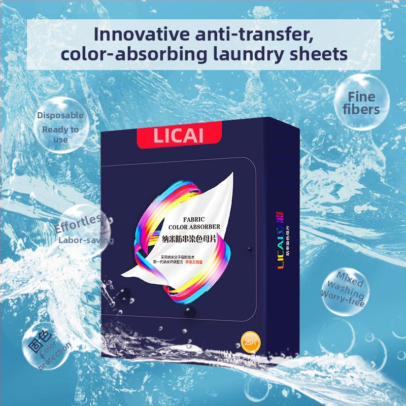 Li Cai Farbabsorbéne Pracie Listy, 50 listov, pre domáce práčky, listy proti prenosu farieb