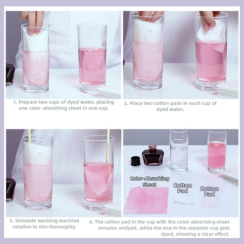 Li Cai Farbabsorbéne Pracie Listy, 50 listov, pre domáce práčky, listy proti prenosu farieb