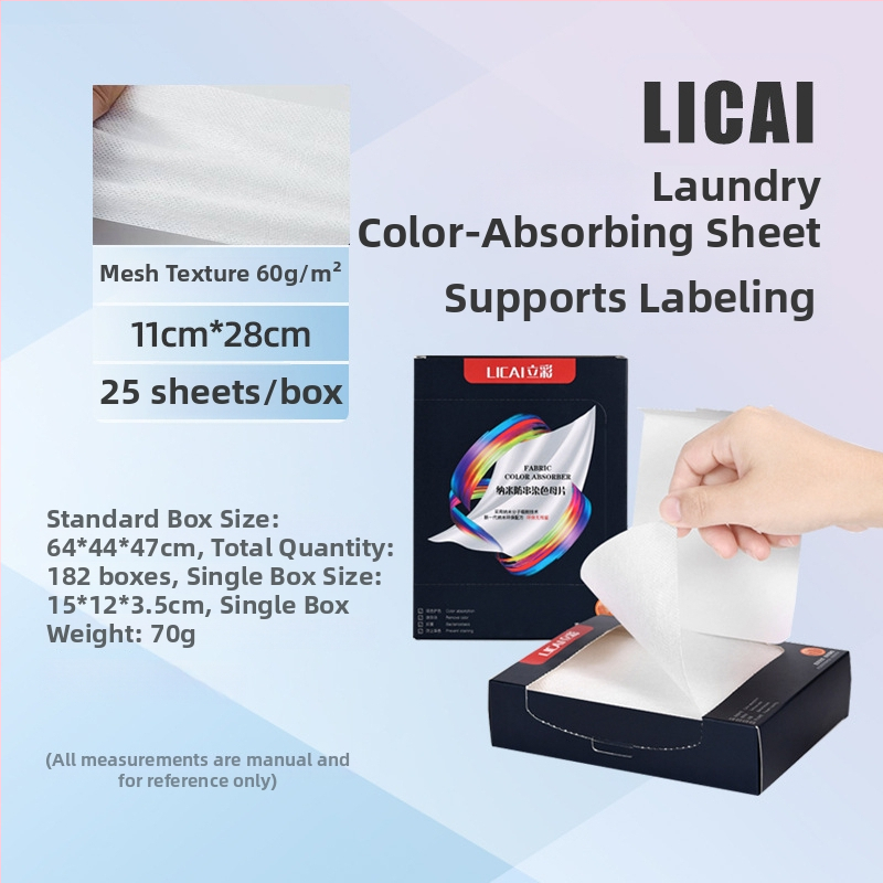 Li Cai Farbabsorbéne Pracie Listy, 50 listov, pre domáce práčky, listy proti prenosu farieb