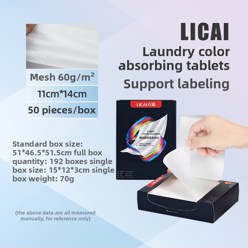Li Cai Farbabsorbéne Pracie Listy, 50 listov, pre domáce práčky, listy proti prenosu farieb