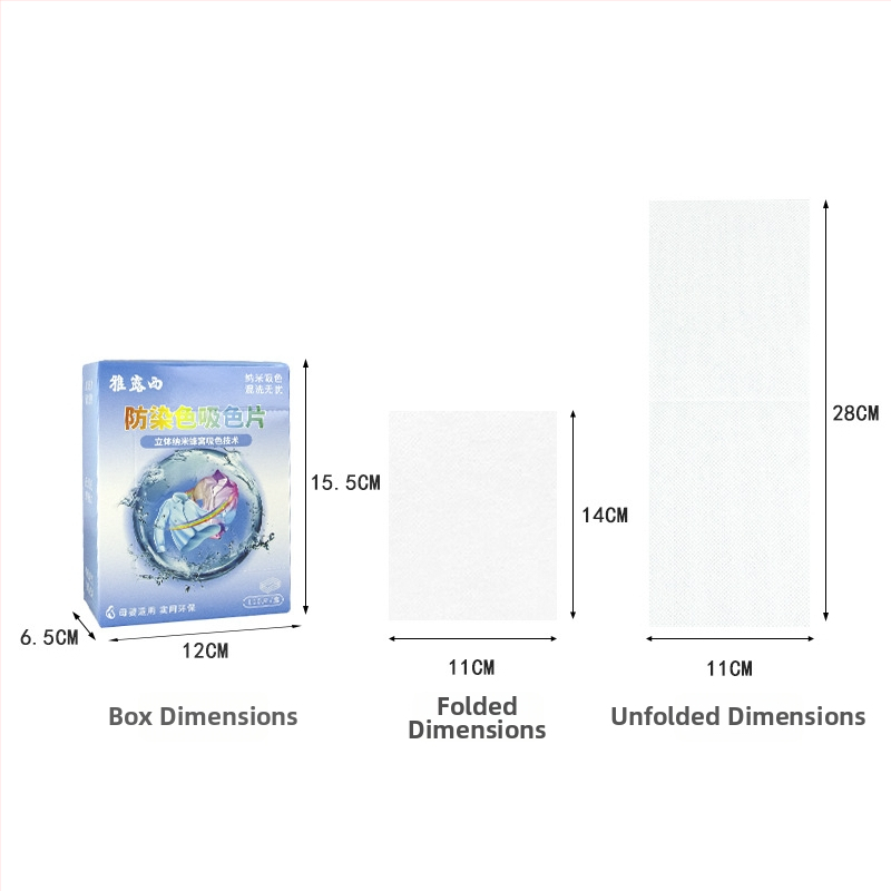 ODM: Proti vyfarbovaniu pracích listov s absorbujúcim papierom a textíliou – Masterbatch, určené do práčky