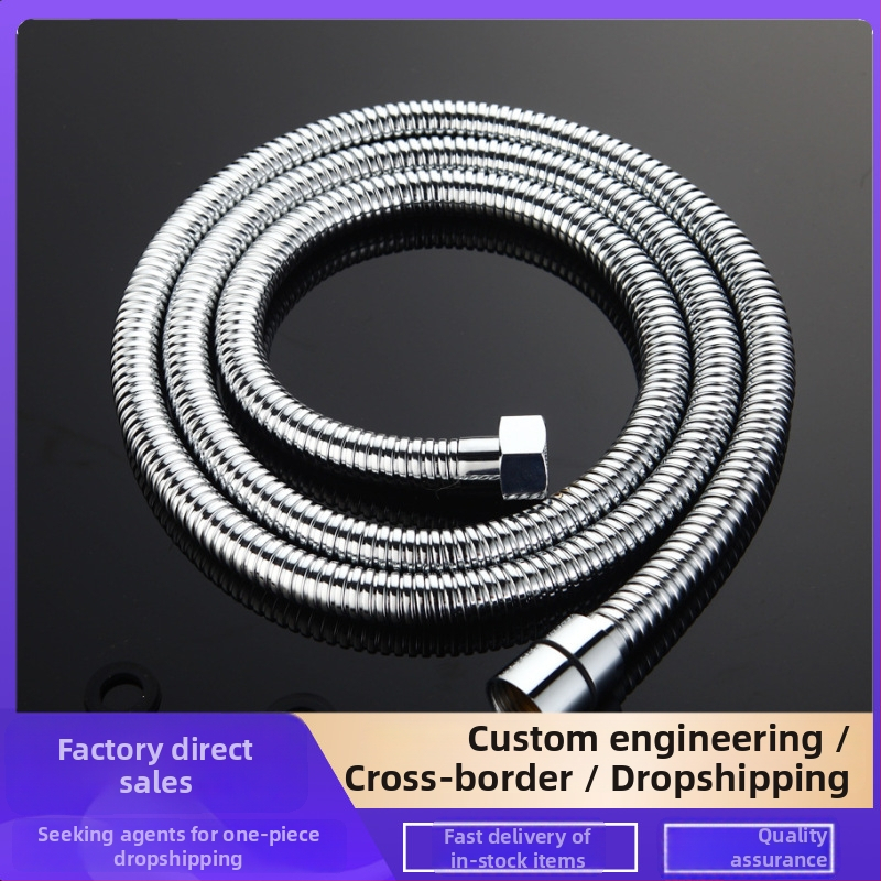 Dušas šļūtene izturīga pret sprādzienu, vara konstrukcija, model RG1001, darba temperatūra 0–80°C, uzstādīšana ar uzgriežamo savienojumu, moderns minimālisma stils