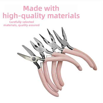 Papuošalų replės rinkinys: daugiafunkcinės replės su adatos nosimi, apvalią nosimi ir įstrižos nosies replėmis; aukštos anglies plienas; laidų izoliacijos pašalinimui