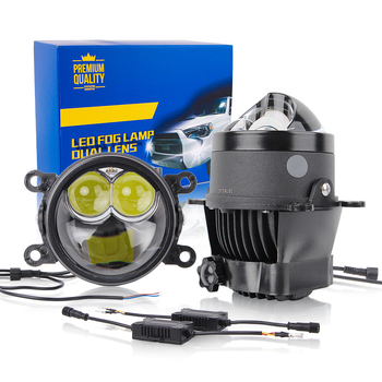 Двойна лазерна мъгла за автомобил – LED + лазер, 4800 лм, IP68, 12V, 90W