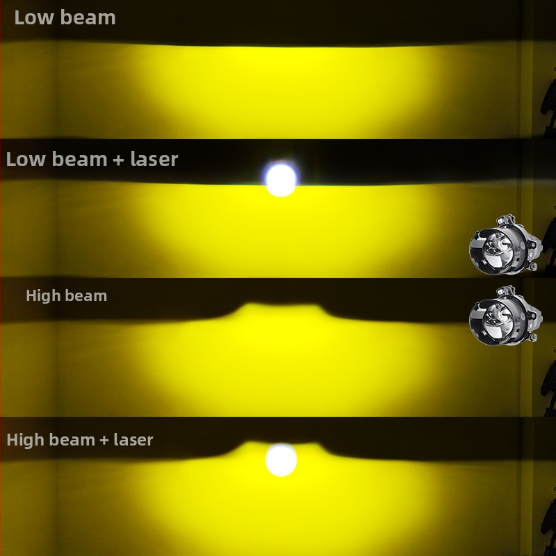 Двойна лазерна мъгла за автомобил – LED + лазер, 4800 лм, IP68, 12V, 90W