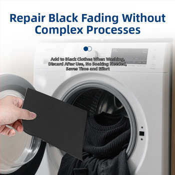 Listy na zčiernenie odevov – Papier na farbenie čiernych odevov, Obnova, Čistá hmotnosť 1–1,5 kg/L, Hromadné balenie