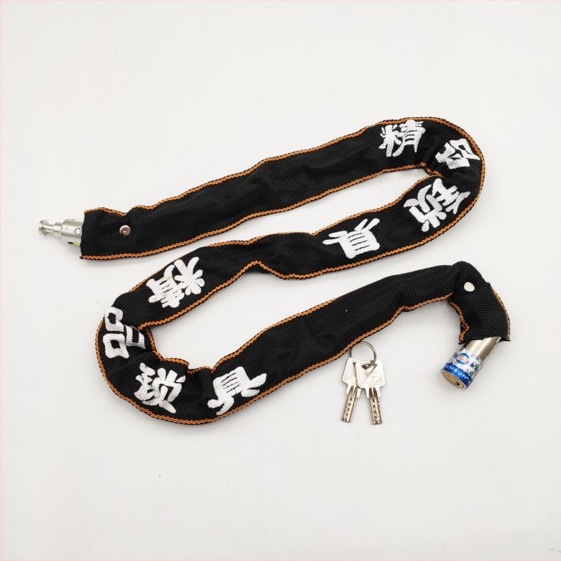 Hengshen Lock 612 Textilný reťazový zámok pre bicykle a motorky – železo, 360 g, Model: 612