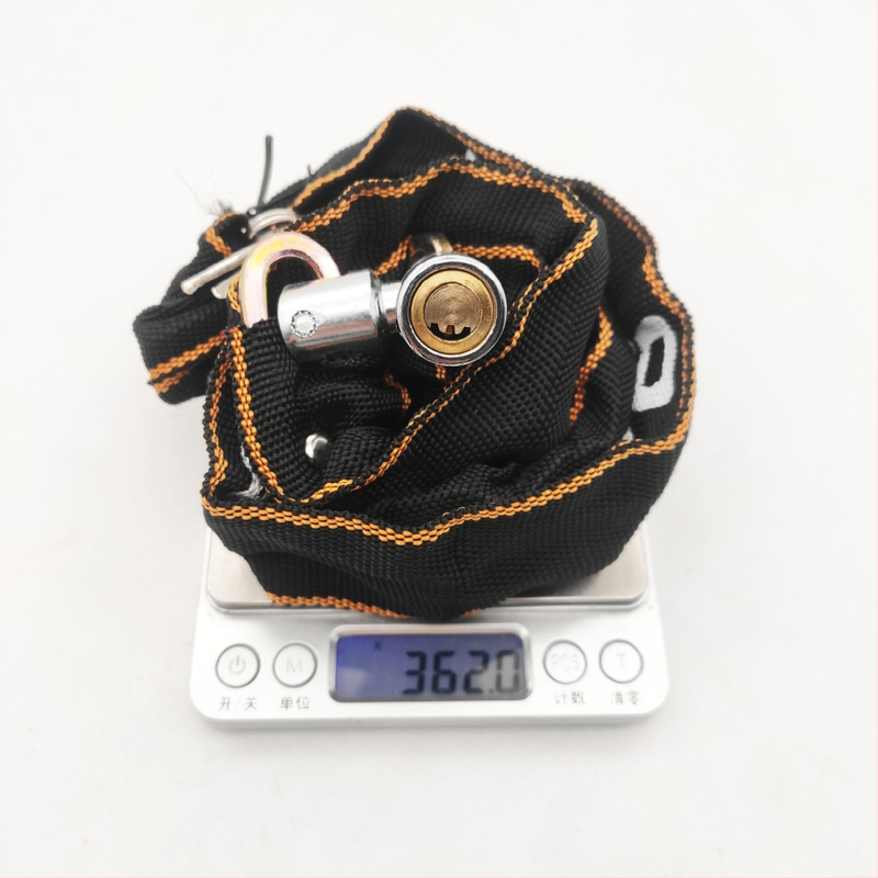 Hengshen Lock 612 Textilný reťazový zámok pre bicykle a motorky – železo, 360 g, Model: 612