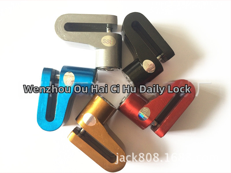 Jinku zámok na kotúčové brzdy pre bicykle a motocykle – model 147, zinková zliatina, 150 g