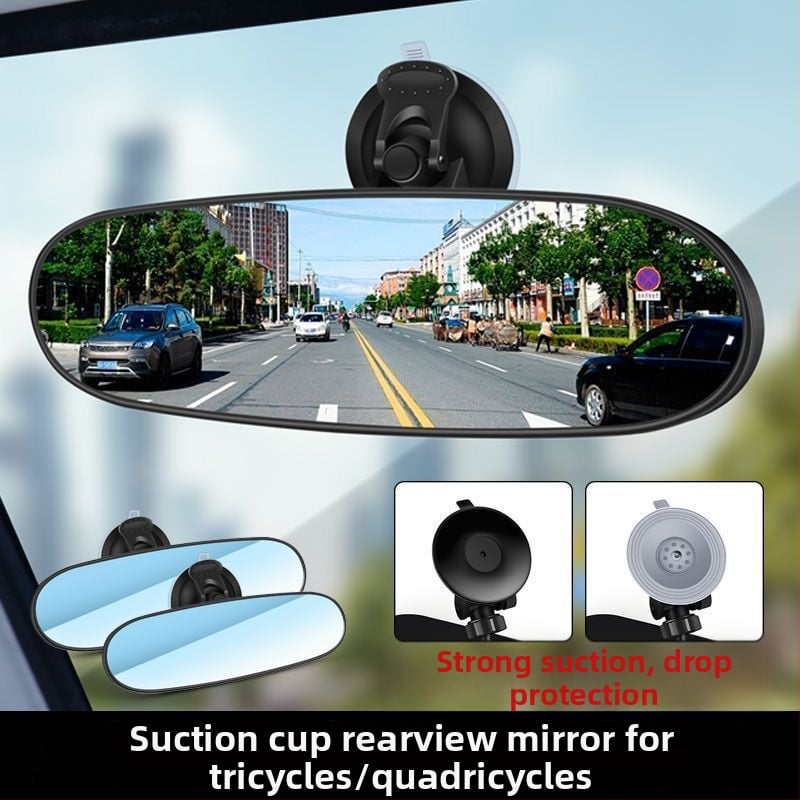 Zrkadlo spätného videnia pre elektrické trojkolesové vozidlo so sacím uchom, konvexná plocha, široké zorné pole, proti oslneniu, okrúhle pozorovacie zrkadlo pre dieťa (Značka: Strong Factory; Číslo produktu: Factory Direct Supply Customization Cross-Border