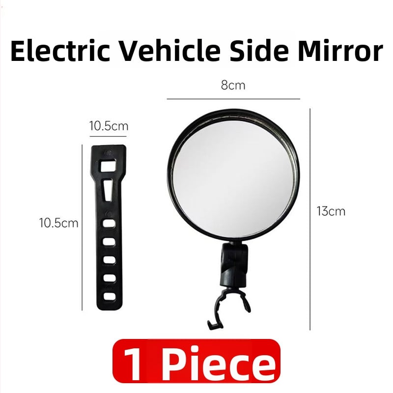 Zadné zrkadlo pre bicykle a elektro bicykle, kruhové sklenené zrkadlo s PP púzdrom, univerzálne uchytenie, malý kruhový model, na dochádzanie