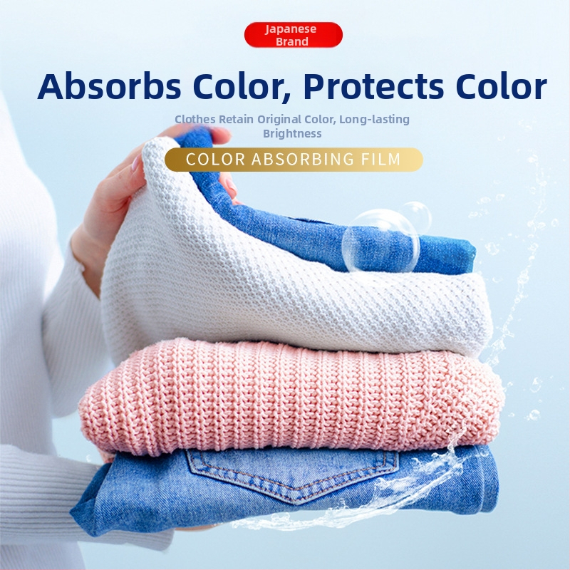 Krāsu uzsūcošs mazgāšanas lapa piecu vienā, piemērota maisījuma audumiem, novērš krāsu pārvietošanos, ar smaržu (WORLD LIFE/And craftsman)