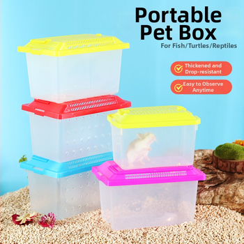 Priehľadná transportná krabička pre škrečky — odolný plast, značka Ha whale bear, určené pre domáce zvieratá