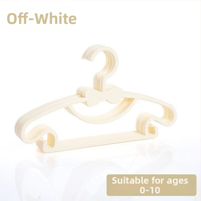 Plastová detská vešiak na oblečenie s držiakom na nohavice a kravaty, 100% nový plast, uvedené na trh v roku 2024, balenie 10 kusov