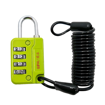 Mechanická zámka prilby pre bicykel, model 8092b, kovová konštrukcia, hrúbka ramena 3,7 mm, rozstup 16 mm