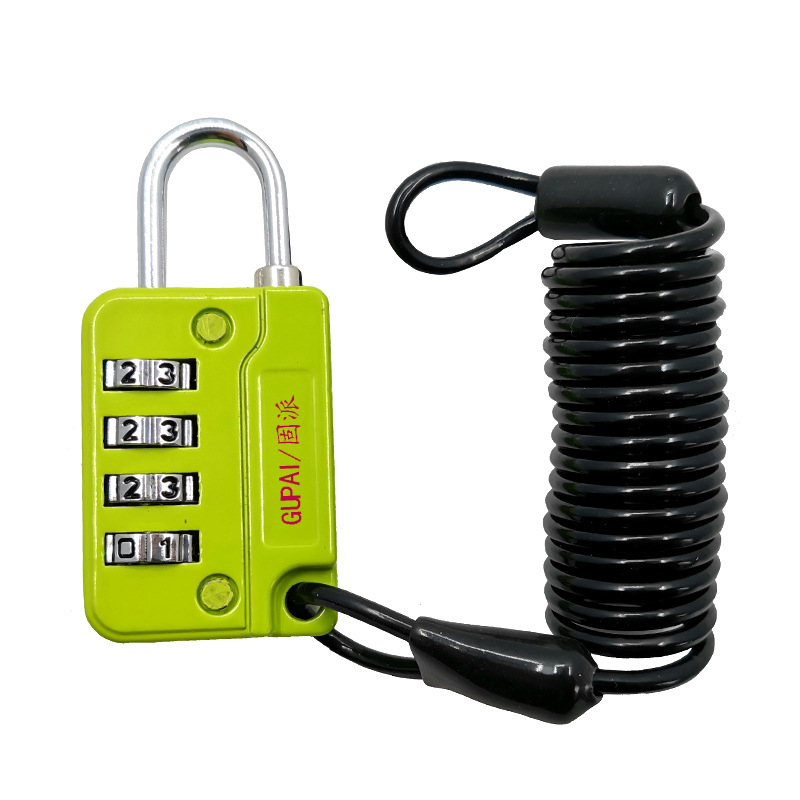 Mechanická zámka prilby pre bicykel, model 8092b, kovová konštrukcia, hrúbka ramena 3,7 mm, rozstup 16 mm