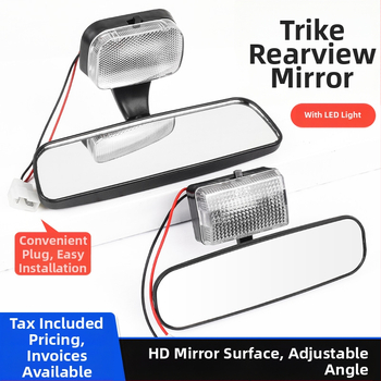 Mojielong 12V konvexné spätné zrkadlo so svetlom pre uzavreté štvorkolové osobné vozidlo