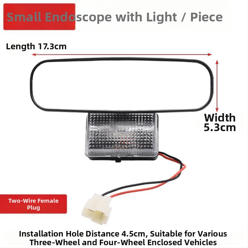 Mojielong 12V konvexné spätné zrkadlo so svetlom pre uzavreté štvorkolové osobné vozidlo