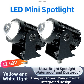 LED vysokovýkonný reflektor na motocykel, univerzálny 12V-80V, diaľkové/blízke svetlo