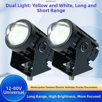 LED vysokovýkonný reflektor na motocykel, univerzálny 12V-80V, diaľkové/blízke svetlo