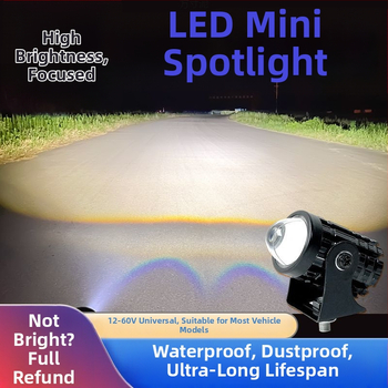 LED vysokovýkonný reflektor na motocykel, univerzálny 12V-80V, diaľkové/blízke svetlo