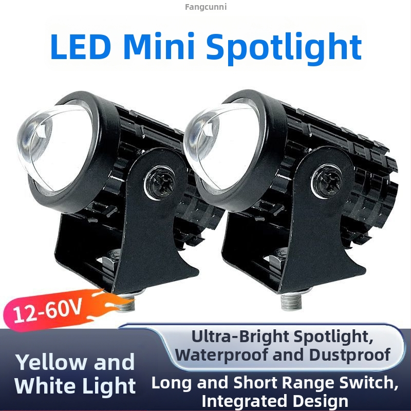 LED vysokovýkonný reflektor na motocykel, univerzálny 12V-80V, diaľkové/blízke svetlo