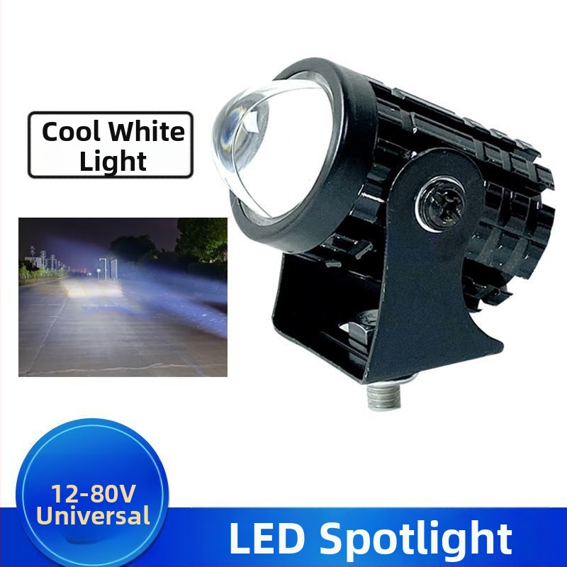 LED vysokovýkonný reflektor na motocykel, univerzálny 12V-80V, diaľkové/blízke svetlo