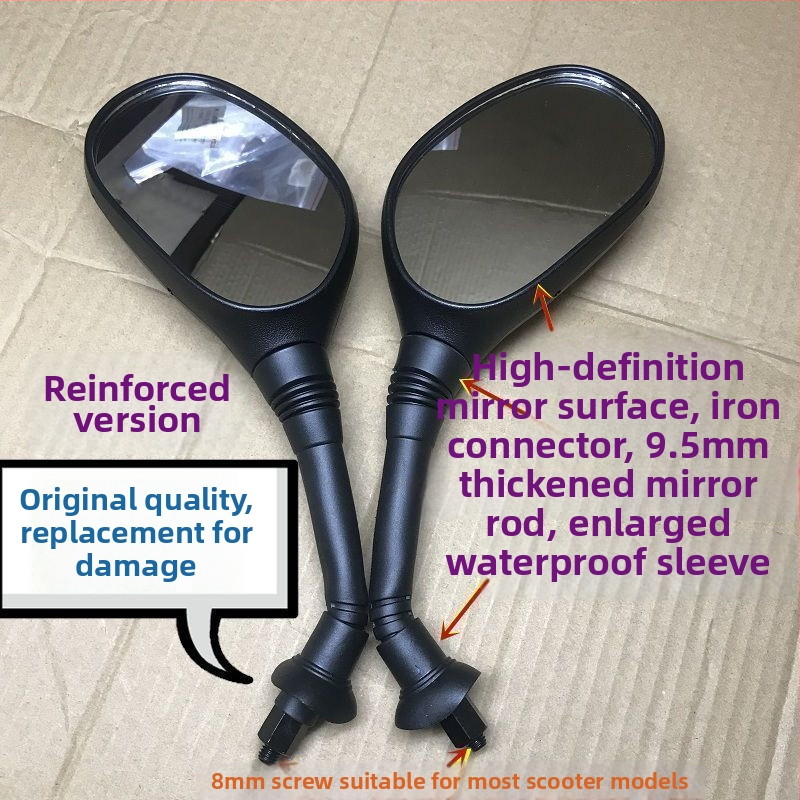 Motocyklové spätné zrkadlo s proti oslneniu; kompatibilné s Dream Chaser 125 a Princess 110 skúter; Značka: Strength Factory; Určené na export; Hlavné trhy: Afrika, Európa, Amerika, Juhovýchodná Ázia