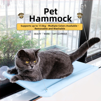 Textilný mačací hamak s prísavkami – všetky ročné obdobia, vnútorné použitie, priedušné hniezdo pre mačky