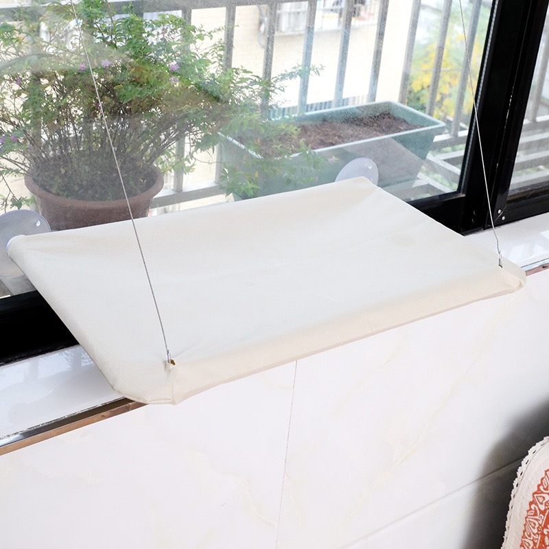 Textilný mačací hamak s prísavkami – všetky ročné obdobia, vnútorné použitie, priedušné hniezdo pre mačky