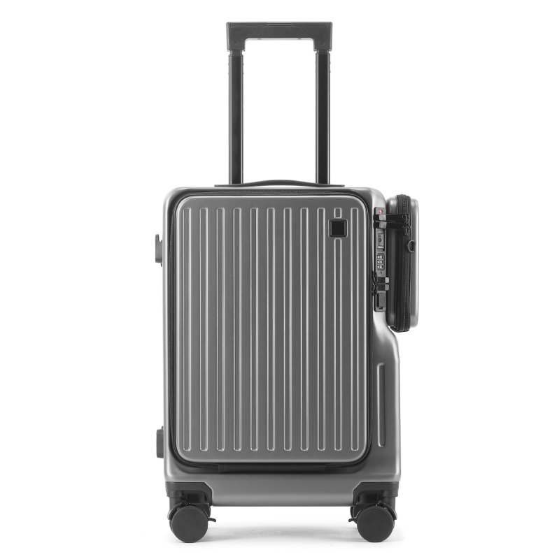 Valiză cu deschidere frontală, PC material, lacăt TSA, impermeabilă, separare uscat-umed