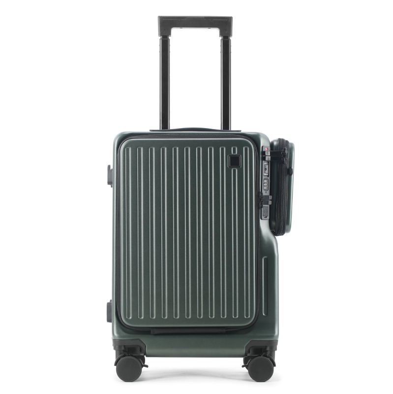 Valiză cu deschidere frontală, PC material, lacăt TSA, impermeabilă, separare uscat-umed