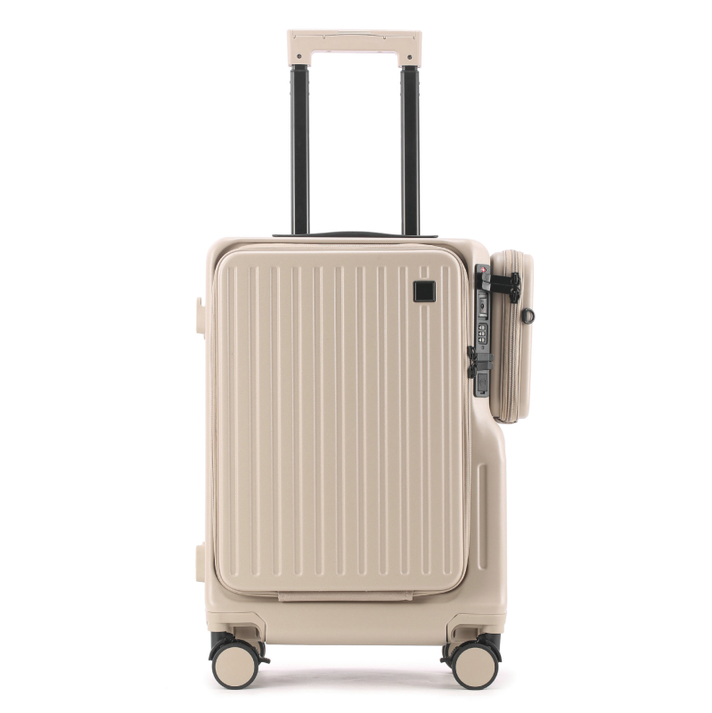 Valiză cu deschidere frontală, PC material, lacăt TSA, impermeabilă, separare uscat-umed