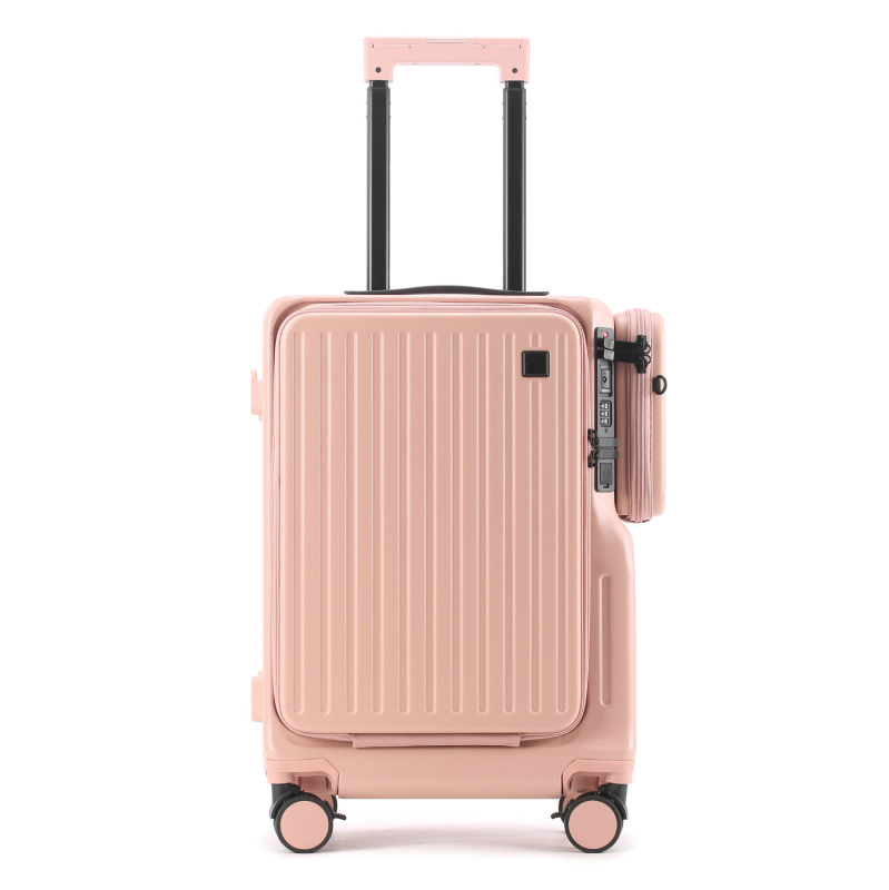 Valiză cu deschidere frontală, PC material, lacăt TSA, impermeabilă, separare uscat-umed