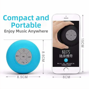 Портативен Bluetooth високоговорител със присоска, IPX7 водоустойчив, обхват 10 м, 5W изход, вграден акумулатор 2000-4000mAh