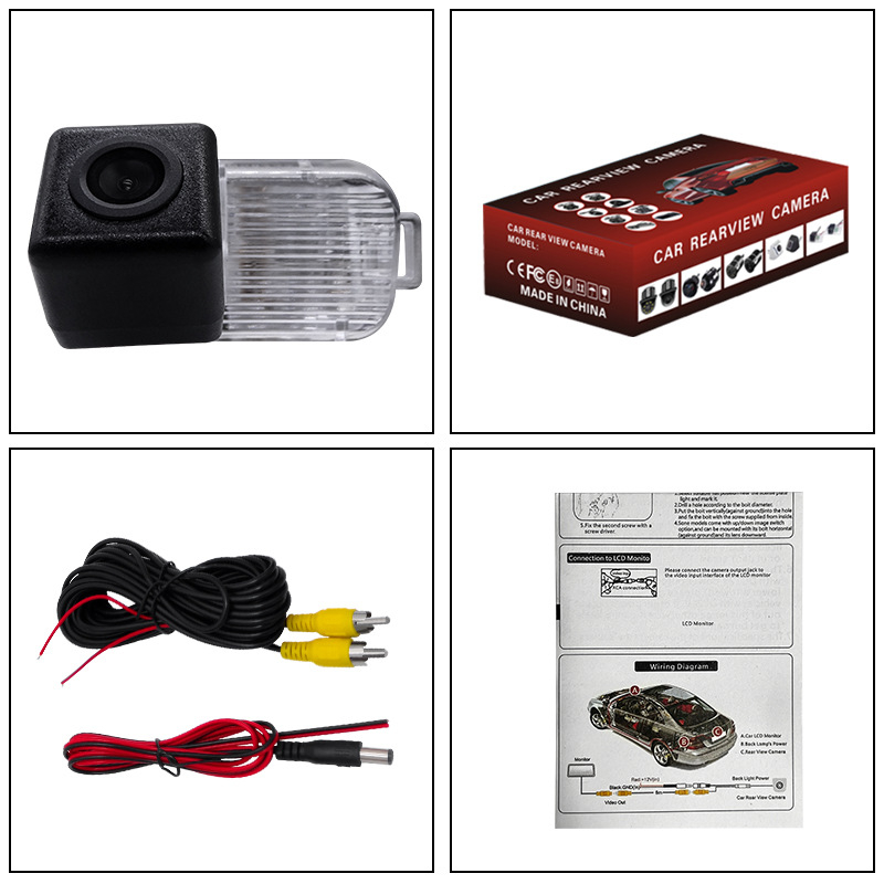 Zadná kamera pre Mazda 3 (2014–2017) hatchback, HD nočné videnie, 12V, uhol záberu 170°, rozlíšenie 1280x720