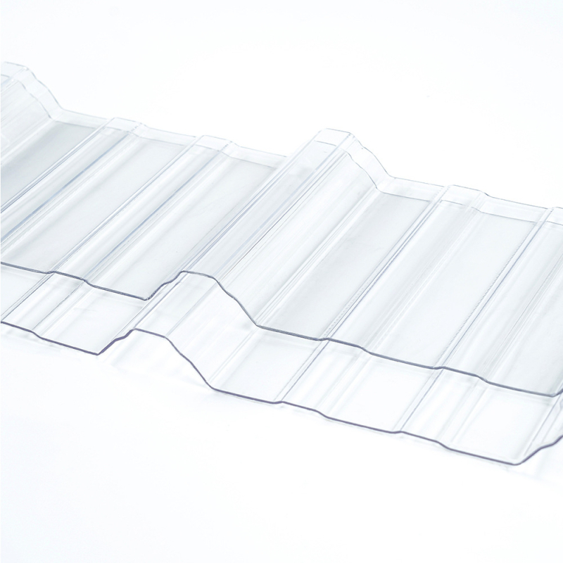 Priehľadné PC strešné dosky na osvetlenie, typ 760/840, hrúbka 1–2,5 mm, vlnené PC panely odolné voči poveternostným vplyvom