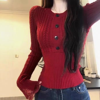 Pleteni džemper, uski kroj, okrugli izrez, Chanel stil, viskoza 50–70%