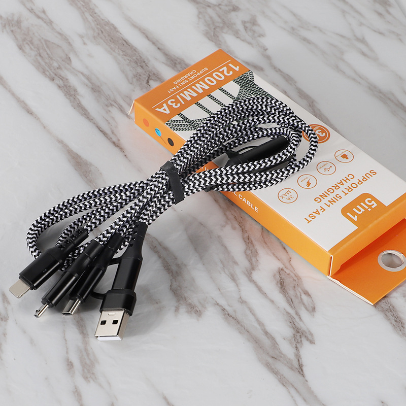 Kabel s više konektora i najlonskom opletkom: Lightning, Micro-USB i USB-C; PD brzo punjenje; duljina 1-2 m; kompatibilan s uređajima iPhone i Huawei.