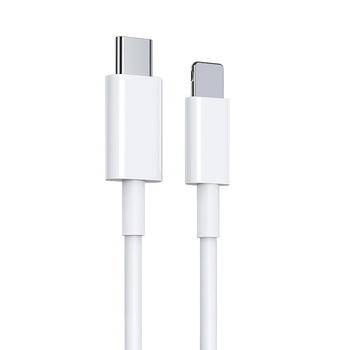 Καλώδιο ταχείας φόρτισης Apple Lightning/USB-C, για συσκευές Apple, μήκος 1–2 μ., 20 W, TPE