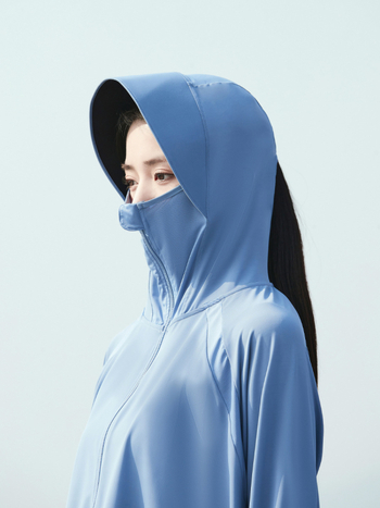 Naiste kapuutsiga välisjakk UV-kaitsmiseks - ülilihtne, hingav, SPF50, polüester | stiil fsy002