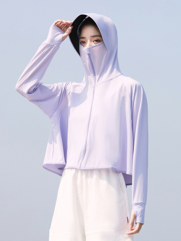 Naiste kapuutsiga välisjakk UV-kaitsmiseks - ülilihtne, hingav, SPF50, polüester | stiil fsy002