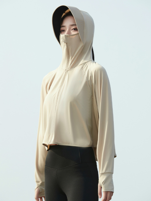 Naiste kapuutsiga välisjakk UV-kaitsmiseks - ülilihtne, hingav, SPF50, polüester | stiil fsy002